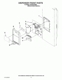 DISPENSER FRONT PARTS Diagram and Parts List for KFIS20XVMS6  KitchenAid Refrigerator