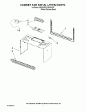 CABINET AND INSTALLATION PARTS Diagram and Parts List for IMH16XSQ3  Whirlpool Microwave