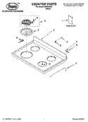 COOKTOP PARTS Diagram and Parts List for RME30000  Roper Range