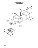 CABINET Diagram and Parts List for MS1065XYQ0  Whirlpool Microwave