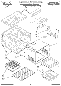 INTERNAL OVEN Diagram and Parts List for SF378PEWZ0  Whirlpool Range