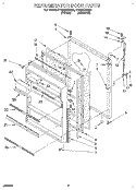 REFRIGERATOR DOOR, LIT/OPTIONAL Diagram and Parts List for TT18HKXAW02  Estate Refrigerator