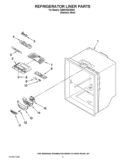 REFRIGERATOR LINER PARTS Diagram and Parts List for GB9FHDXWS06  Whirlpool Refrigerator
