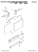 DOOR AND PANEL PARTS Diagram and Parts List for KUDC02IRBL4  KitchenAid Dishwasher