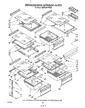 REFRIGERATOR INTERIOR Diagram and Parts List for KSRT22DTWH00  KitchenAid Refrigerator