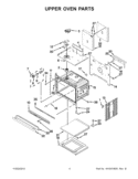 UPPER OVEN PARTS Diagram and Parts List for WOD51EC0AB00  Whirlpool Wall Oven