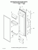 REFRIGERATOR DOOR PARTS Diagram and Parts List for ED5VHEXVQ04  Whirlpool Refrigerator