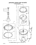 AGITATOR, BASKET AND TUB Diagram and Parts List for LA6200XSW0  Whirlpool Washer