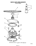 HEATER, PUMP AND SPRAY ARM Diagram and Parts List for DU1800XP2  Whirlpool Dishwasher