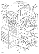 LINER Diagram and Parts List for ET19DKXFN00  Whirlpool Refrigerator