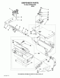 DISPENSER PARTS Diagram and Parts List for WFW9640XW00  Whirlpool Washer