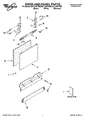 DOOR AND PANEL PARTS Diagram and Parts List for DU1145XTPS8  Whirlpool Dishwasher