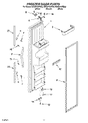 FREEZER DOOR Diagram and Parts List for GD5SHAXKT02  Whirlpool Refrigerator