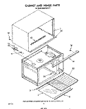 CABINET AND HINGE Diagram and Parts List for MW8700XS2  Whirlpool Microwave