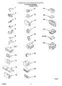 WIRING HARNESS Diagram and Parts List for RAS8445JQ0  Roper Washer