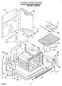 LOWER OVEN Diagram and Parts List for KEBI200BBL0  KitchenAid Wall Oven
