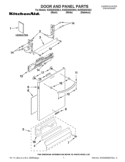 DOOR AND PANEL PARTS Diagram and Parts List for KUDS30SXBL3  KitchenAid Dishwasher