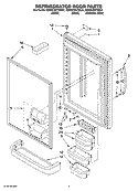 REFRIGERATOR DOOR PARTS Diagram and Parts List for KBRS19KTSS01  KitchenAid Refrigerator