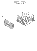 Part Location Diagram of 9743007 Whirlpool Lower Rack Wheel and Axle