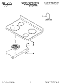 COOKTOP PARTS Diagram and Parts List for RF212PXSQ3  Whirlpool Range