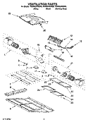 VENTILATION PARTS Diagram and Parts List for YKHMS2050SB0  KitchenAid Microwave
