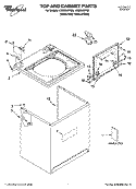 TOP AND CABINET PARTS Diagram and Parts List for LSQ9549PG6  Whirlpool Washer