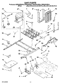 UNIT PARTS Diagram and Parts List for KSRS25RVBL01  KitchenAid Refrigerator