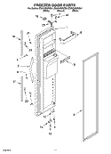 FREEZER DOOR Diagram and Parts List for ED5CHQXKB01  Whirlpool Refrigerator
