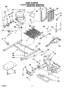 UNIT PARTS Diagram and Parts List for KSRG25FKST16  KitchenAid Refrigerator