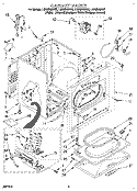 CABINET Diagram and Parts List for LGR6848AZ2  Whirlpool Dryer