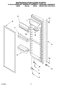 REFRIGERATOR DOOR Diagram and Parts List for KSRS25IKBL01  KitchenAid Refrigerator