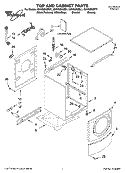 TOP AND CABINET PARTS Diagram and Parts List for GHW9250ML1  Whirlpool Washer