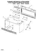 CABINET AND INSTALLATION PARTS Diagram and Parts List for MH3184XPB2  Whirlpool Microwave