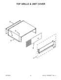 TOP GRILLE & UNIT COVER Diagram and Parts List for KSSC42QVS05  KitchenAid Refrigerator
