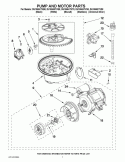 PUMP AND MOTOR PARTS Diagram and Parts List for DU1055XTVD8  Whirlpool Dishwasher