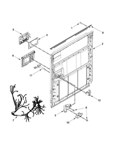 Inner Door Parts Diagram and Parts List for WDF111PABB3  Whirlpool Dishwasher