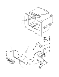 Freezer Liner Parts Diagram and Parts List for KFIS29PBMS02  KitchenAid Refrigerator