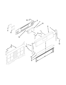 Control Panel Parts Diagram and Parts List for WFG540H0AB1  Whirlpool Range