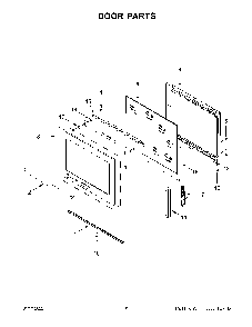Door Parts Diagram and Parts List for YKSEB900ESS4  KitchenAid Range