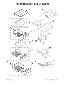 Part Location Diagram of W11631294 Whirlpool FRAME