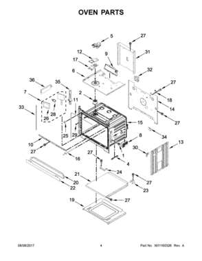 03 - OVEN PARTS Diagram and Parts List for WOSA2EC0HZ00  Whirlpool Wall Oven