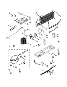 Unit Parts Diagram and Parts List for W6RXNGFWS03  Whirlpool Refrigerator