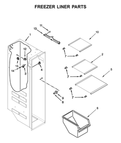Part Location Diagram of W11190838 Whirlpool SHELF-GLAS
