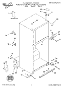 CABINET, LITERATURE Diagram and Parts List for ET21CMXJB00  Whirlpool Refrigerator