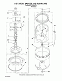 AGITATOR, BASKET AND TUB PARTS Diagram and Parts List for WTW5510VQ0  Whirlpool Washer