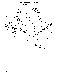 Cook Top Burner Diagram and Parts List for H8858*0  Roper Range