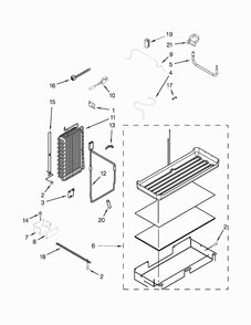 Lower Unit And Tube Parts Diagram and Parts List for KBSD618ESS00  KitchenAid Refrigerator