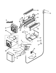Icemaker Parts Diagram and Parts List for KSSC36QTS08  KitchenAid Refrigerator