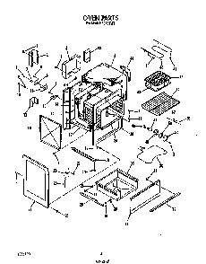 Oven Diagram and Parts List for F9157*1  Roper Range