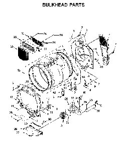 Bulkhead parts Diagram and Parts List for WED7120HC1  Whirlpool Dryer